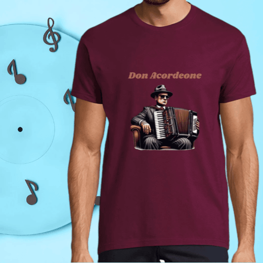 Camiseta Acordeón Manga Corta Hombre Don Acordeone 1 camiseta acordeón manga corta hombre don acordeone