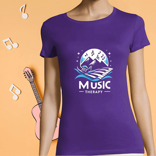 Camiseta Música Manga Corta Mujer Musicoterapia 1 camiseta música manga corta mujer musicoterapia