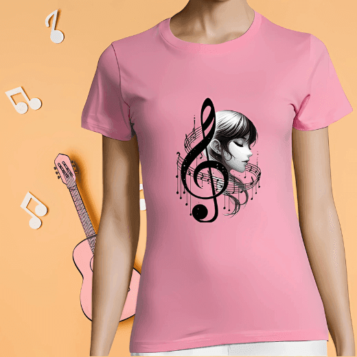 Camiseta Musical Manga Corta Mujer 1 camiseta musical manga corta mujer