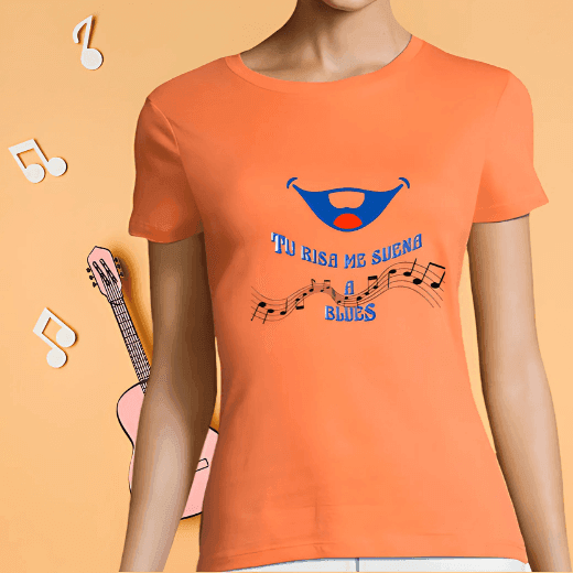 Camiseta Risa Blues Manga Corta Mujer 1 camiseta risa blues manga corta mujer