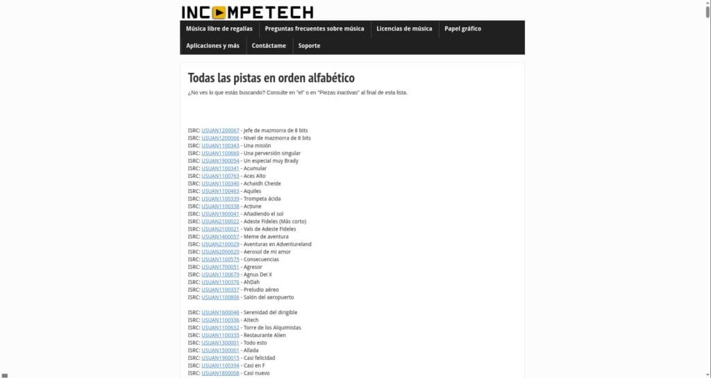 Catálogo de Kevin MacLeod música tranquila