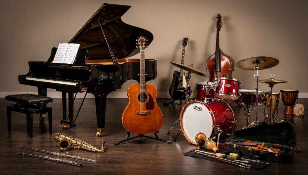 varios instrumentos para hacer música