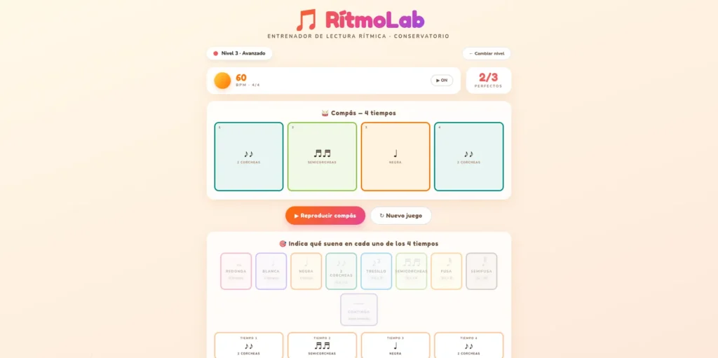 juego de ritmo musical RITMOLAB